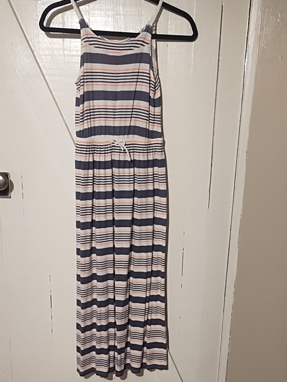 Cherokee Striped Navy, White and Peach Casual Top Large(10-12) NWOT.